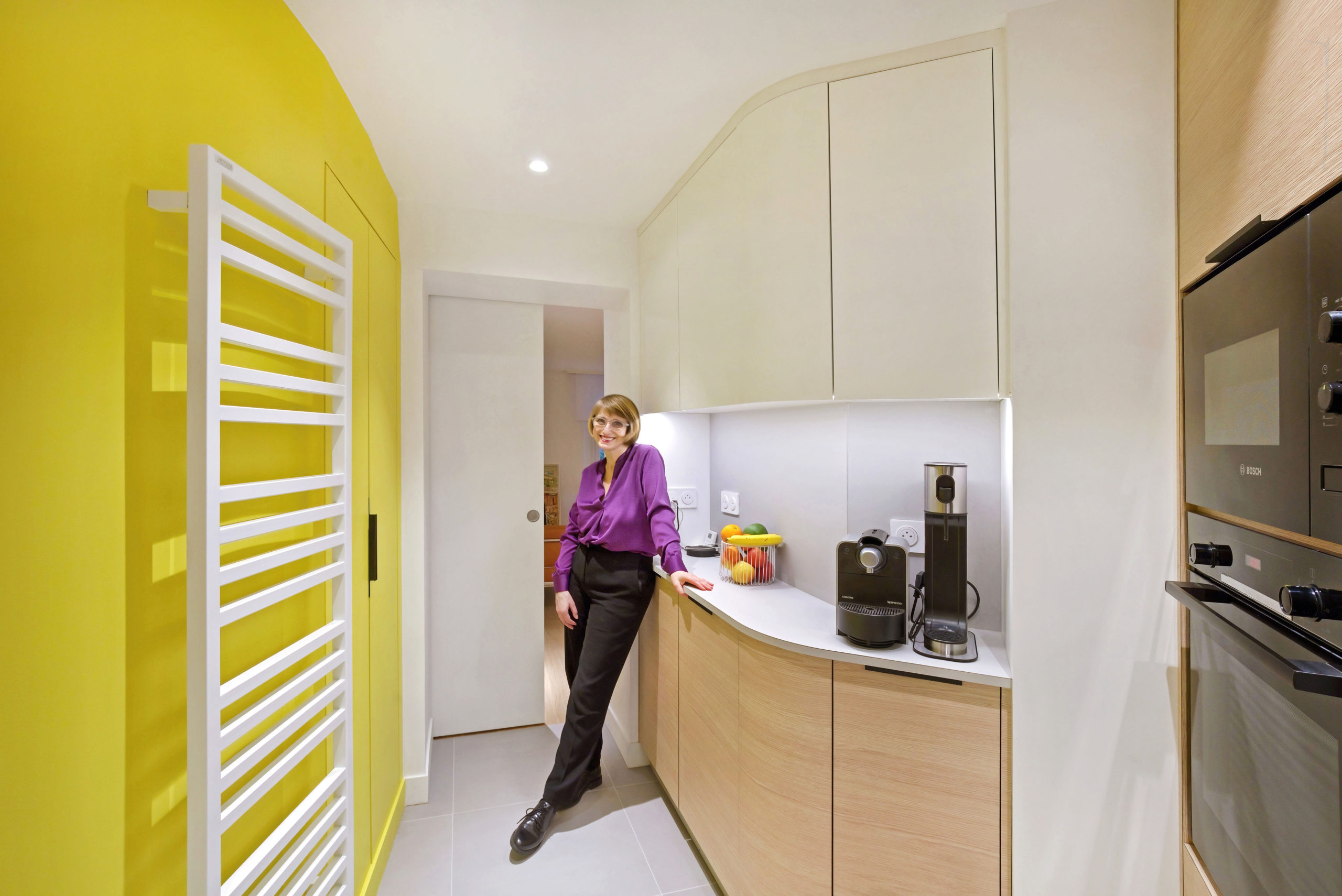 Cuisine appartement pied à terre parisien - Flora Auvray Architecte d'intérieur
